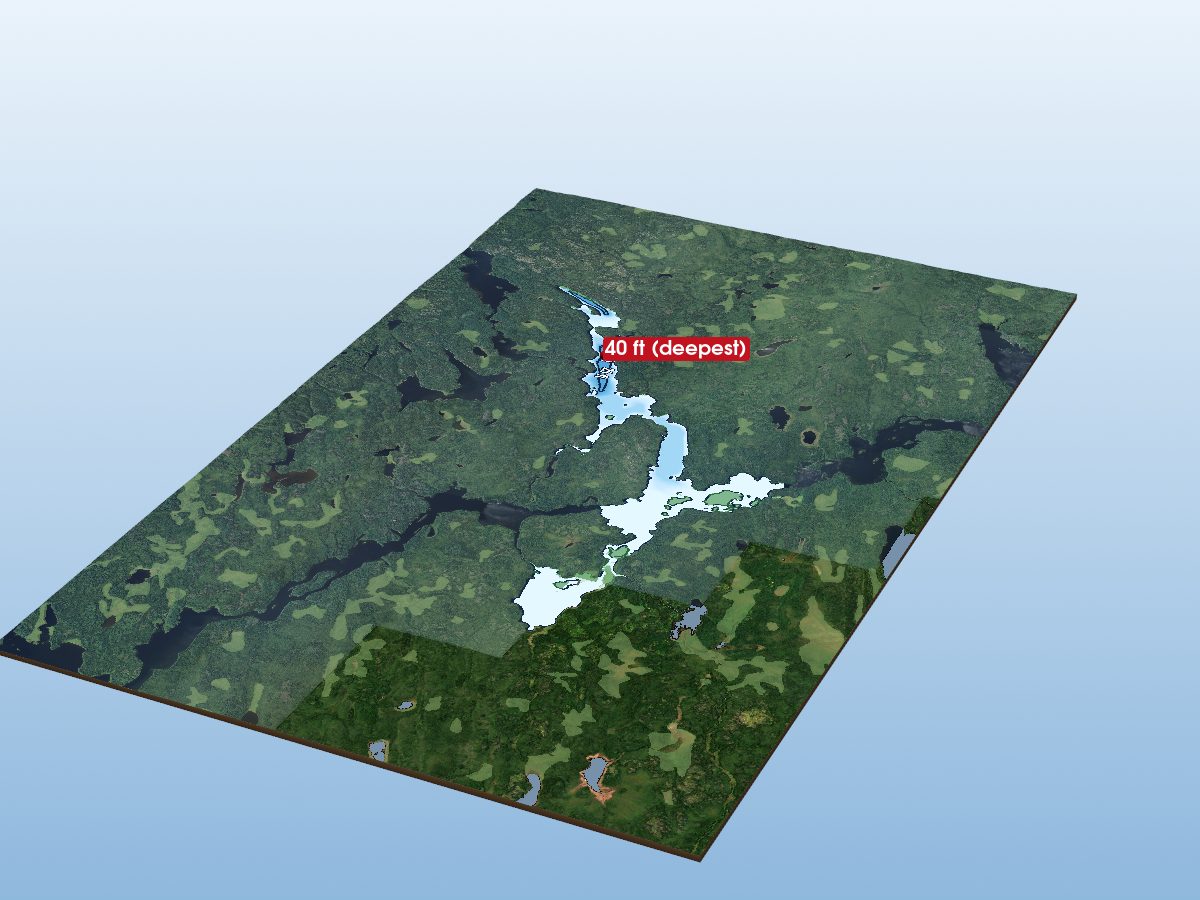 Depth map of Abazotikichuan Lake