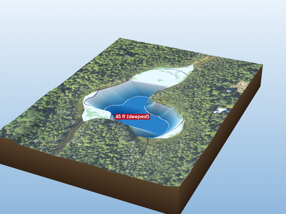 Depth map of Abbot Lake