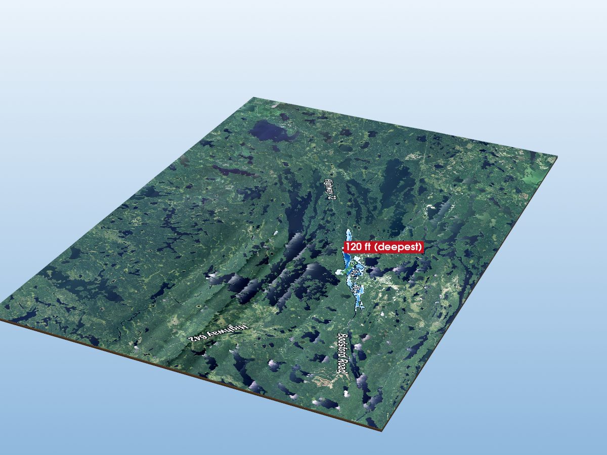 Depth map of Abram Lake