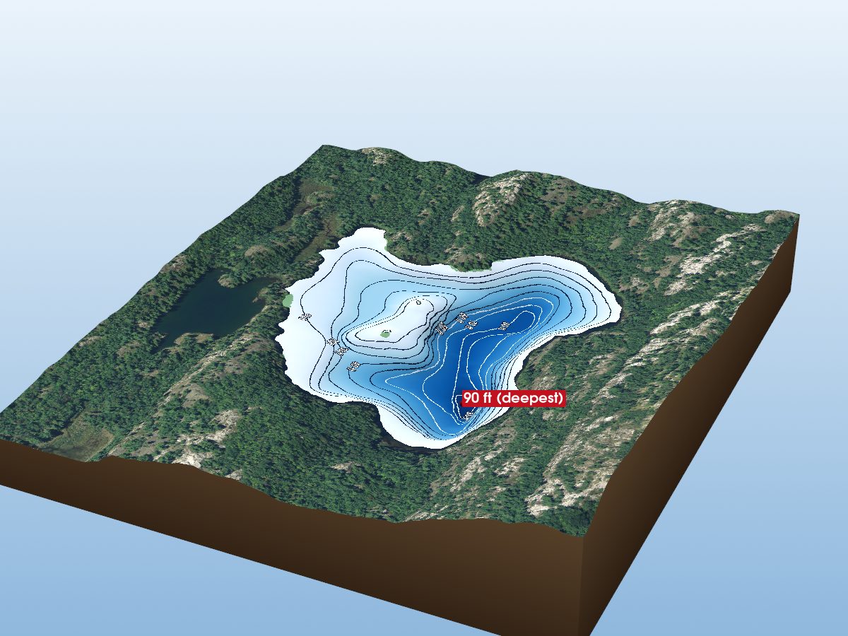 Depth map of Acid Lake