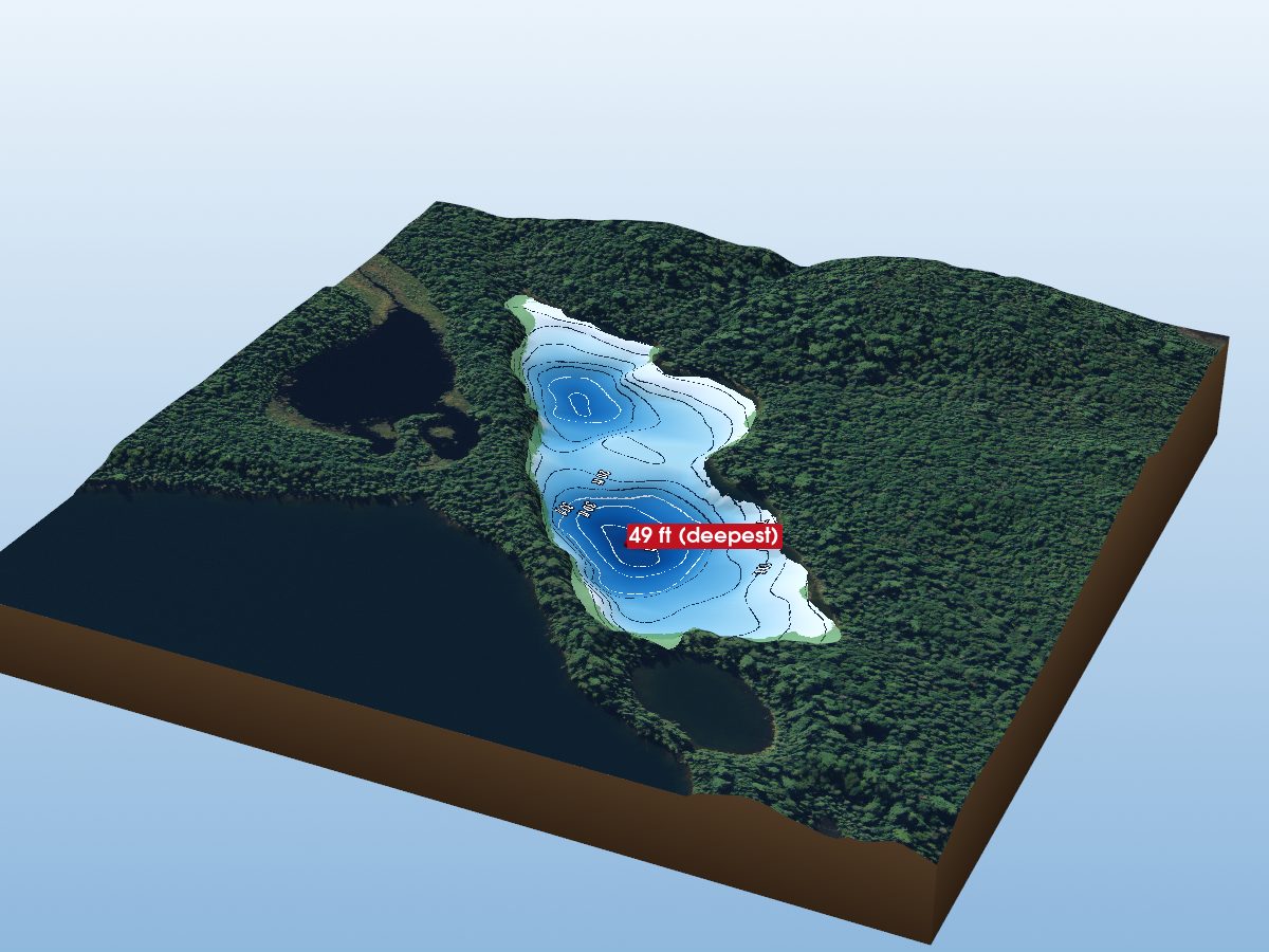 Depth map of Acid McCulloch Lake