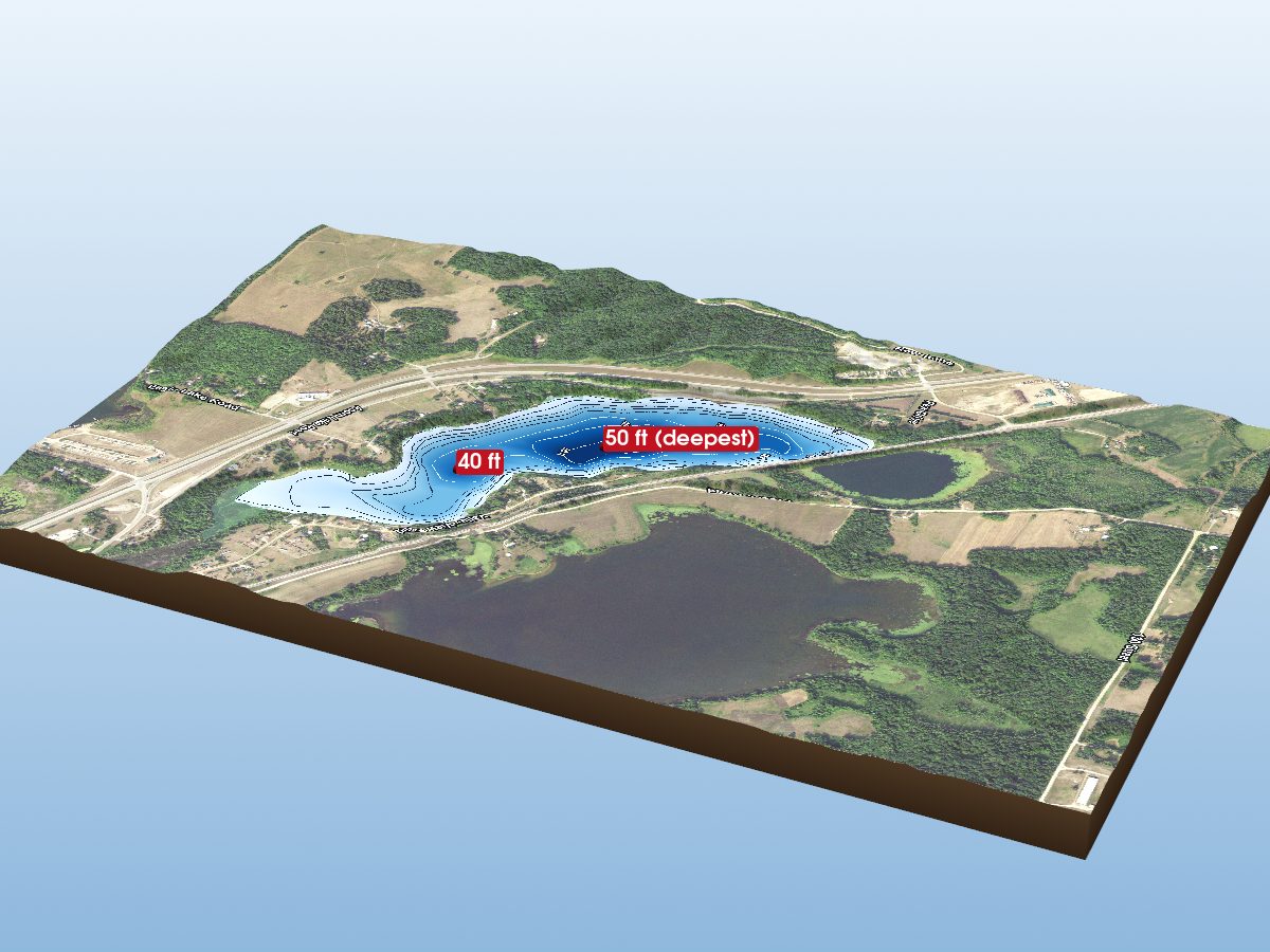 Depth map of Acorn Lake