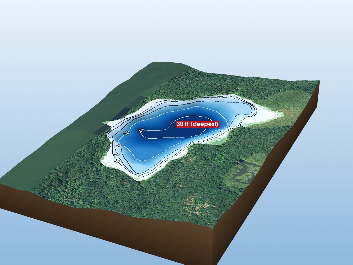 Depth map of Acorn Lake