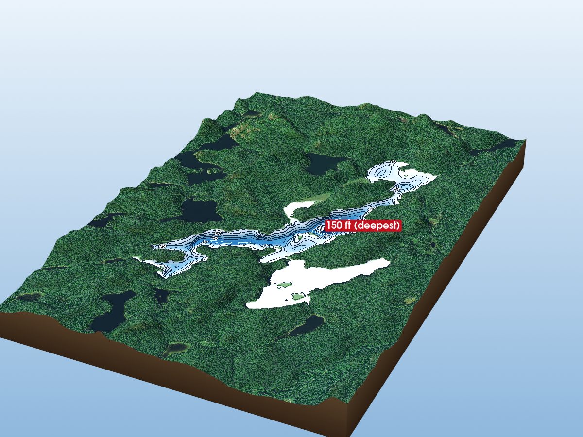 Depth map of Adelaide Lake