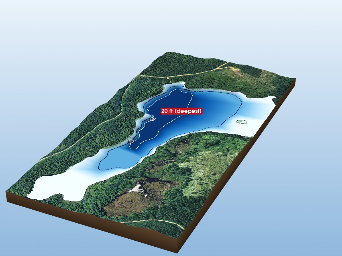 Depth map of Adrian Lake