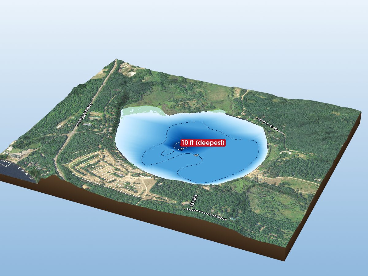 Depth map of Agate Lake