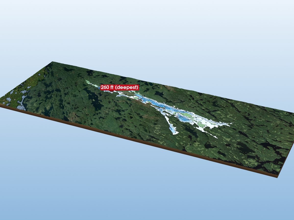 Depth map of Agnes Lake