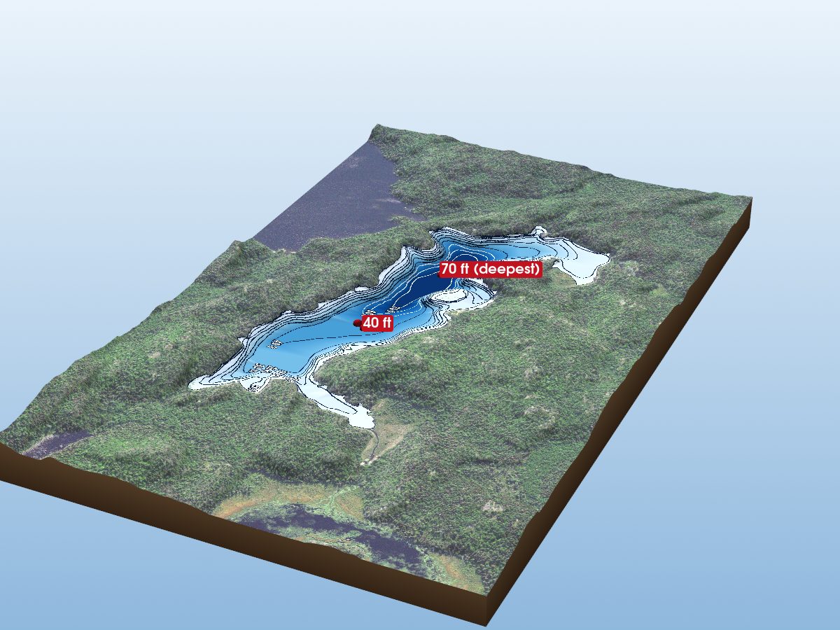 Depth map of Ahsub Lake
