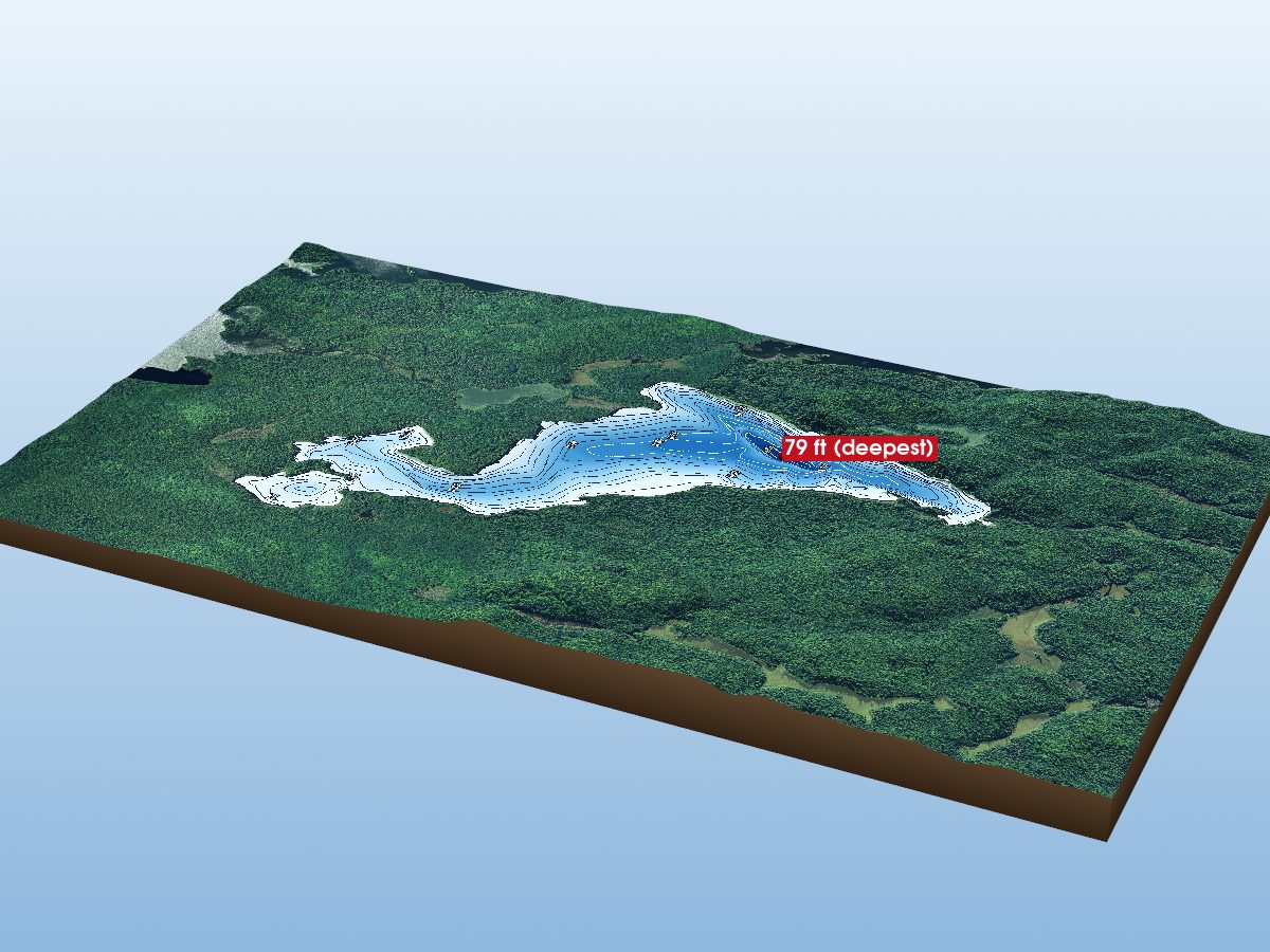 Depth map of Aileen Lake