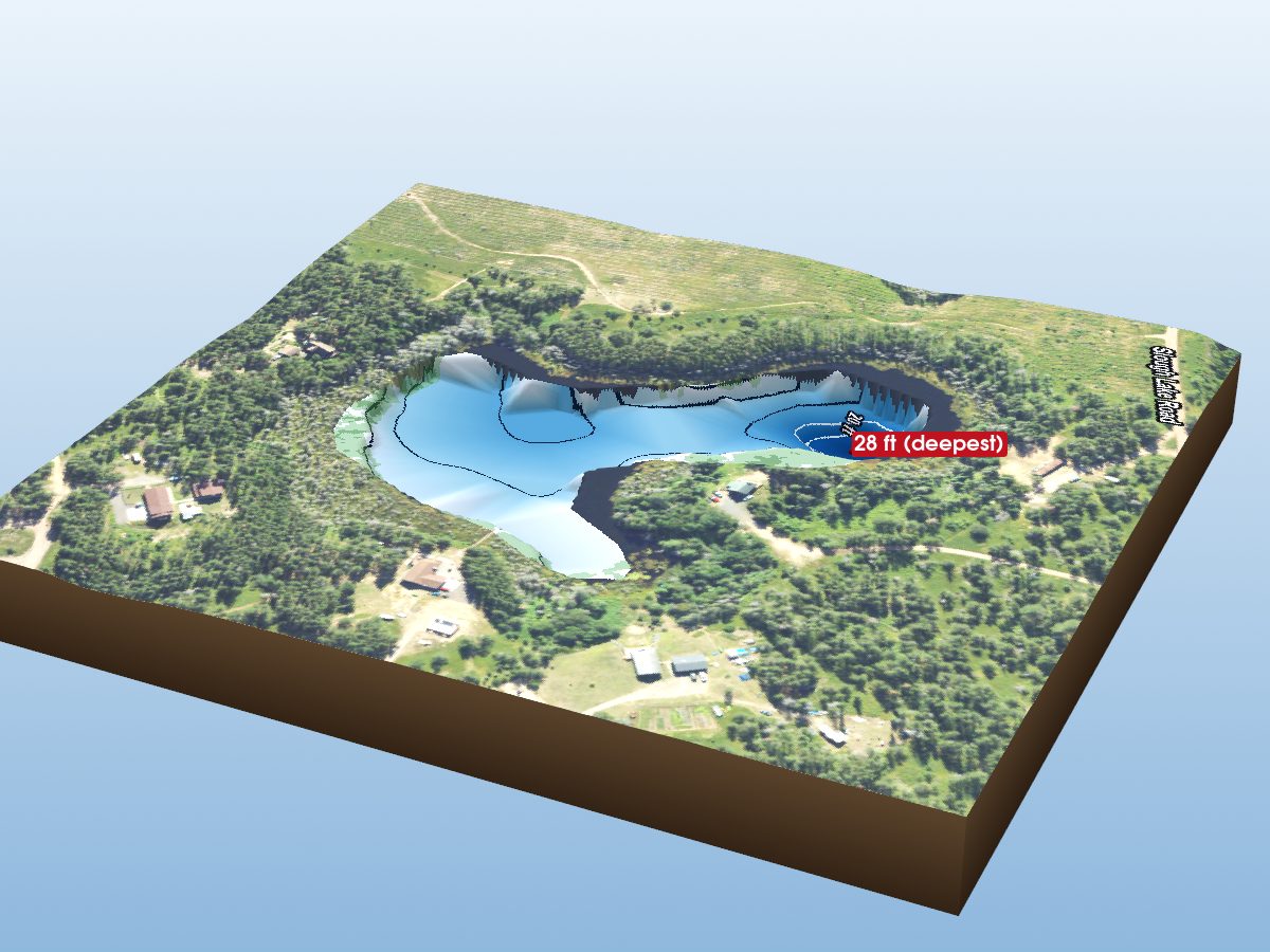 Depth map of Airport Lake