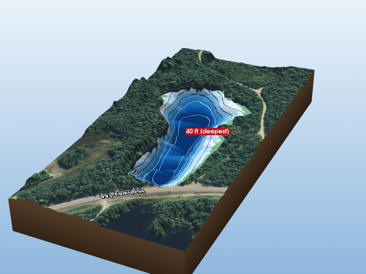 Depth map of Alaska's Lake