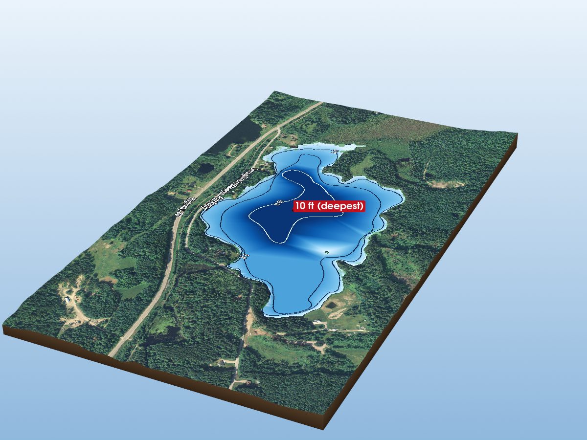 Depth map of Albert Lake