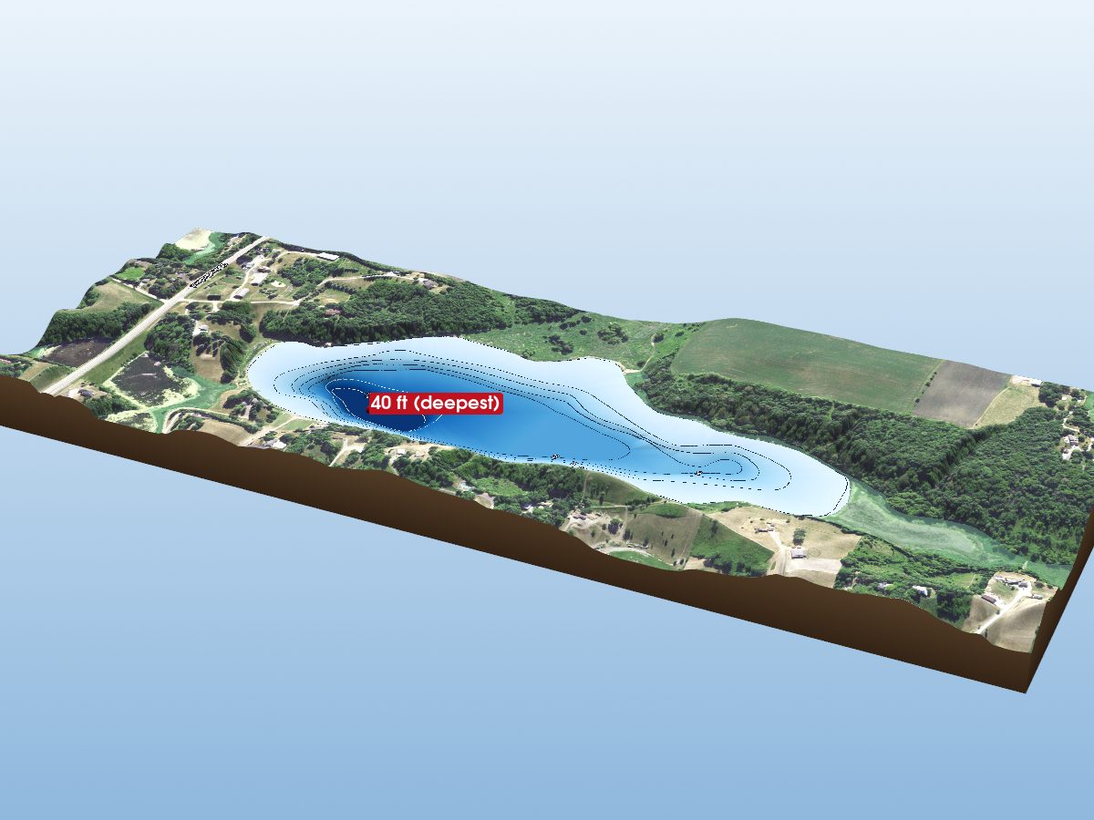 Depth map of Albert Lake