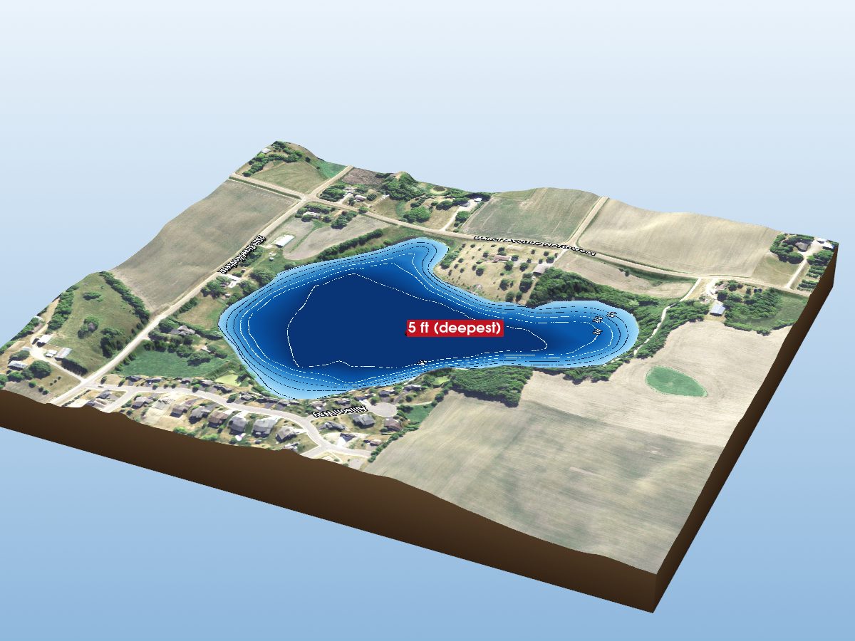 Depth map of Albert Lake