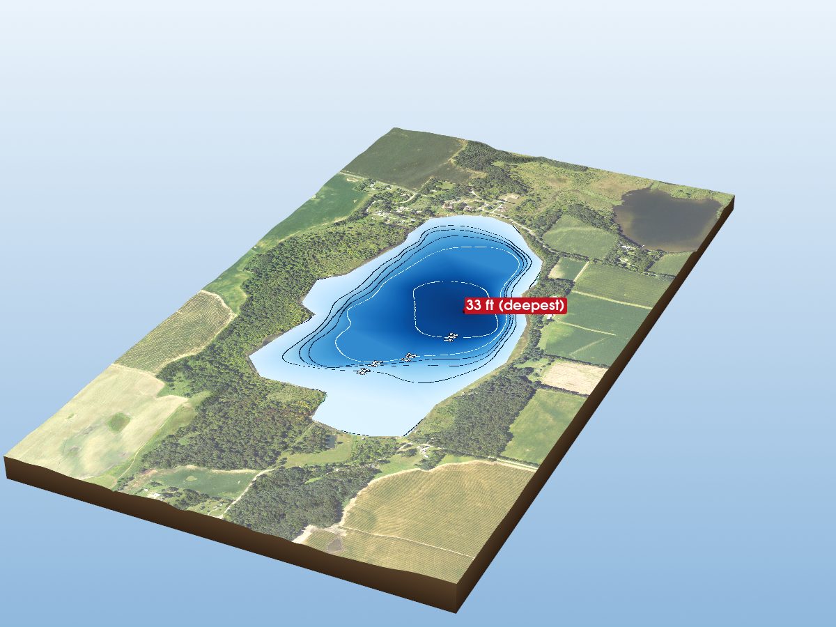 Depth map of Aldrich Lake