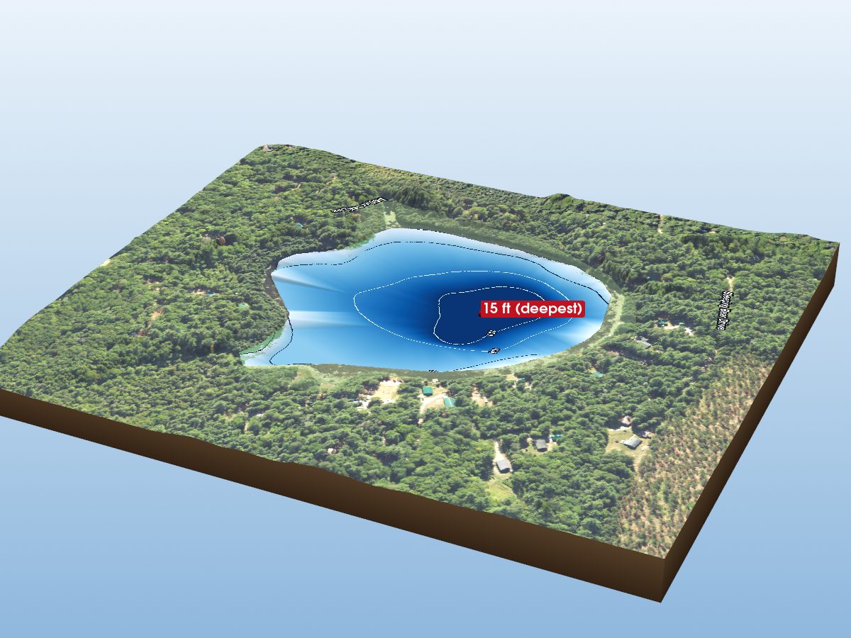Depth map of Aleck Lake