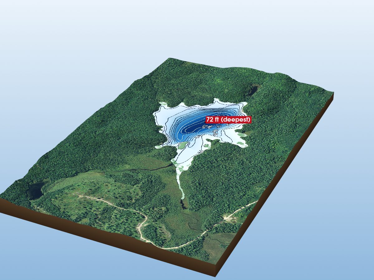 Depth map of Alexander Lake