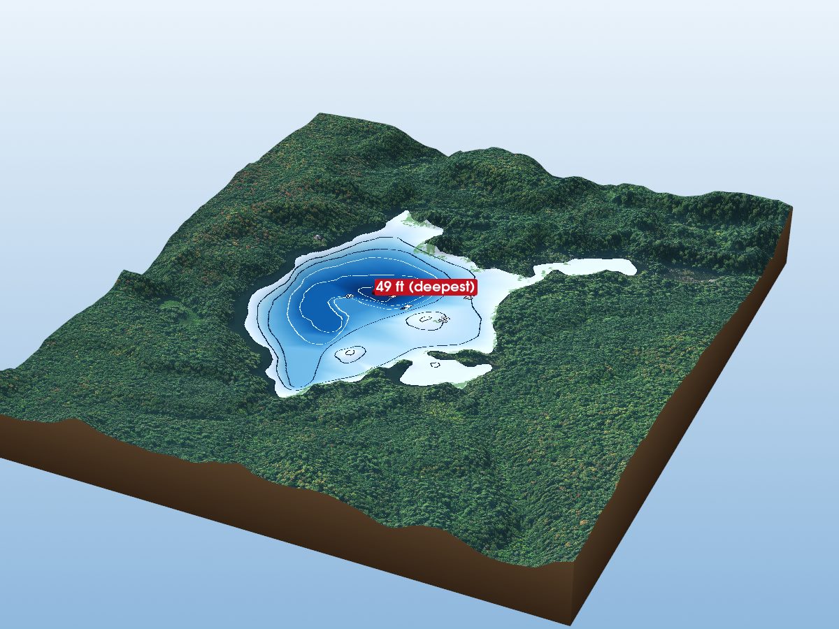 Depth map of Alexander Lake