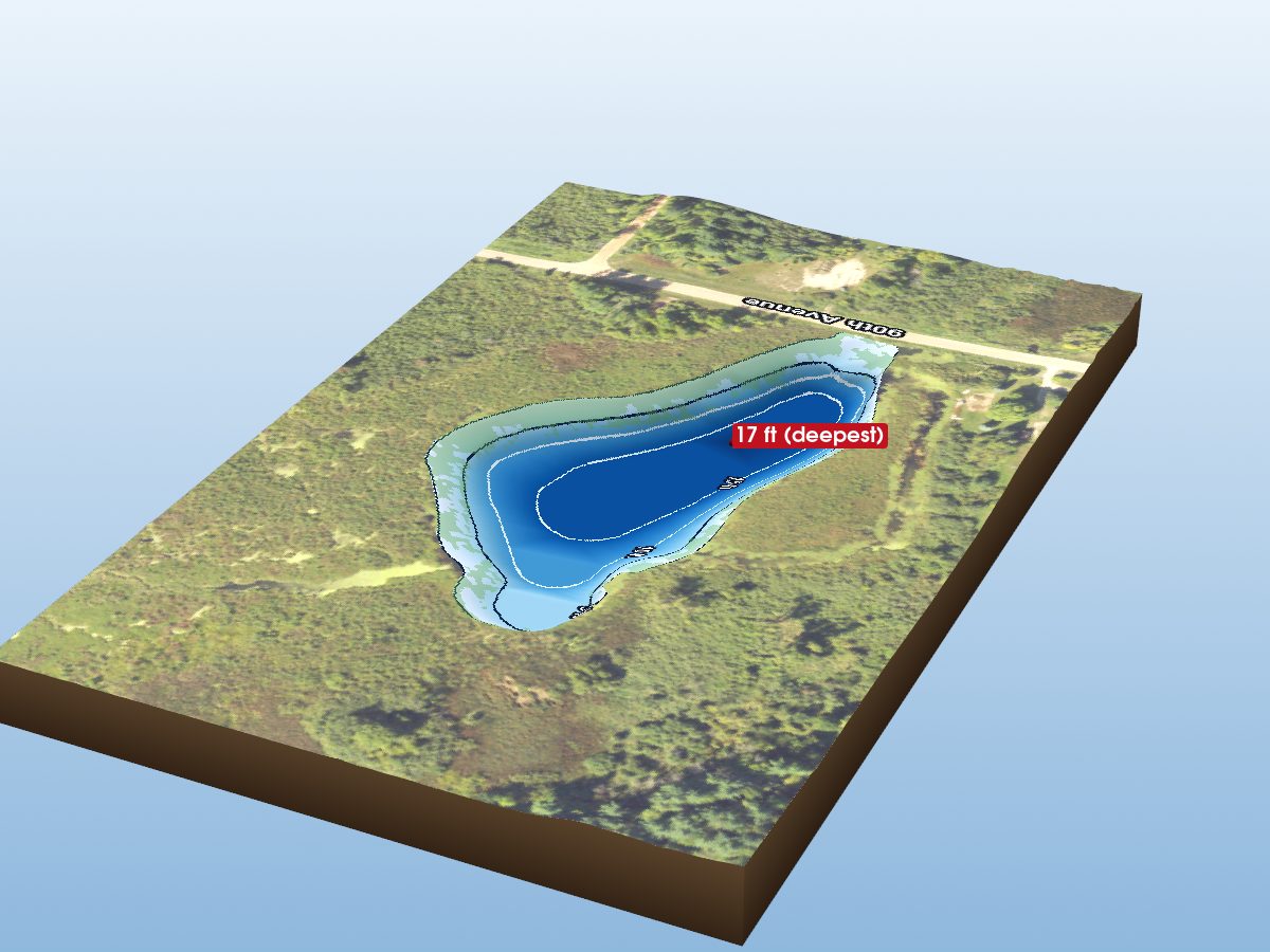 Depth map of Alexander Lake