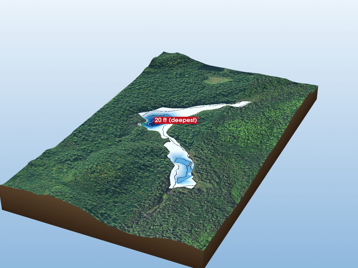 Depth map of Alexis Lake