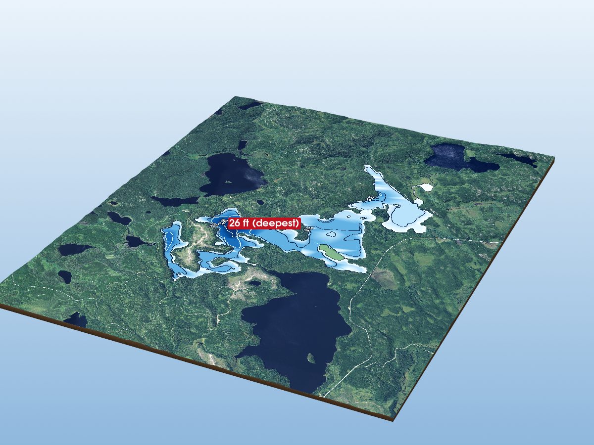 Depth map of Alford Lake