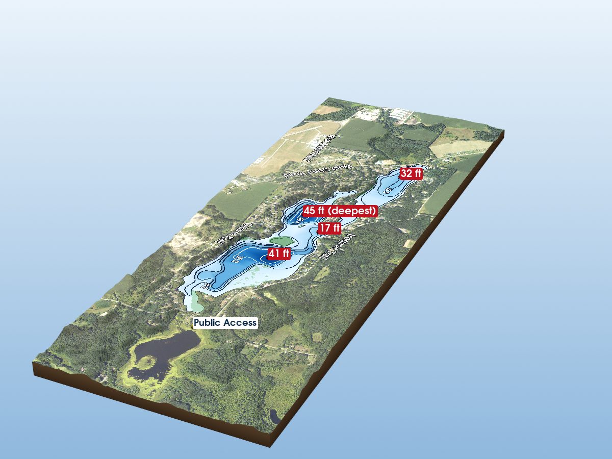 Depth map of Algonquin Lake