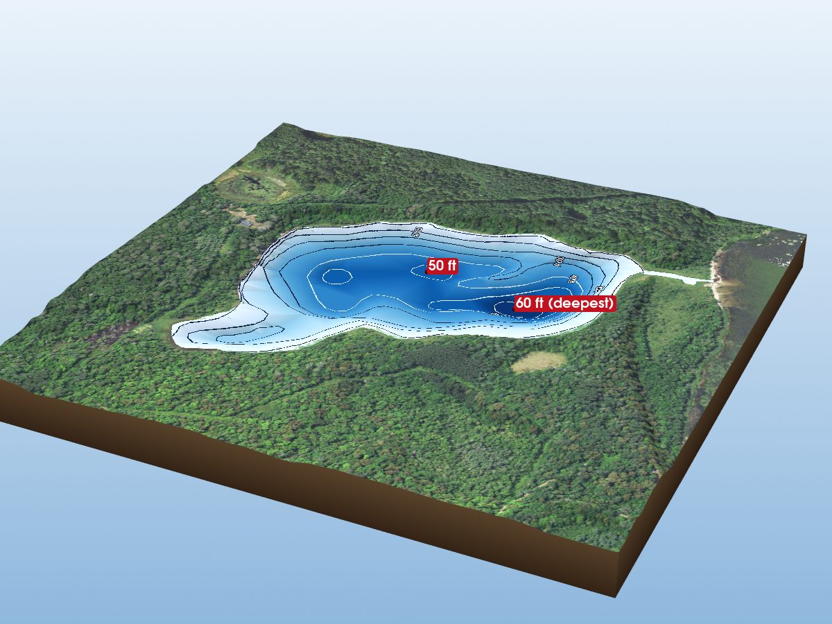 Depth map of Alice Lake