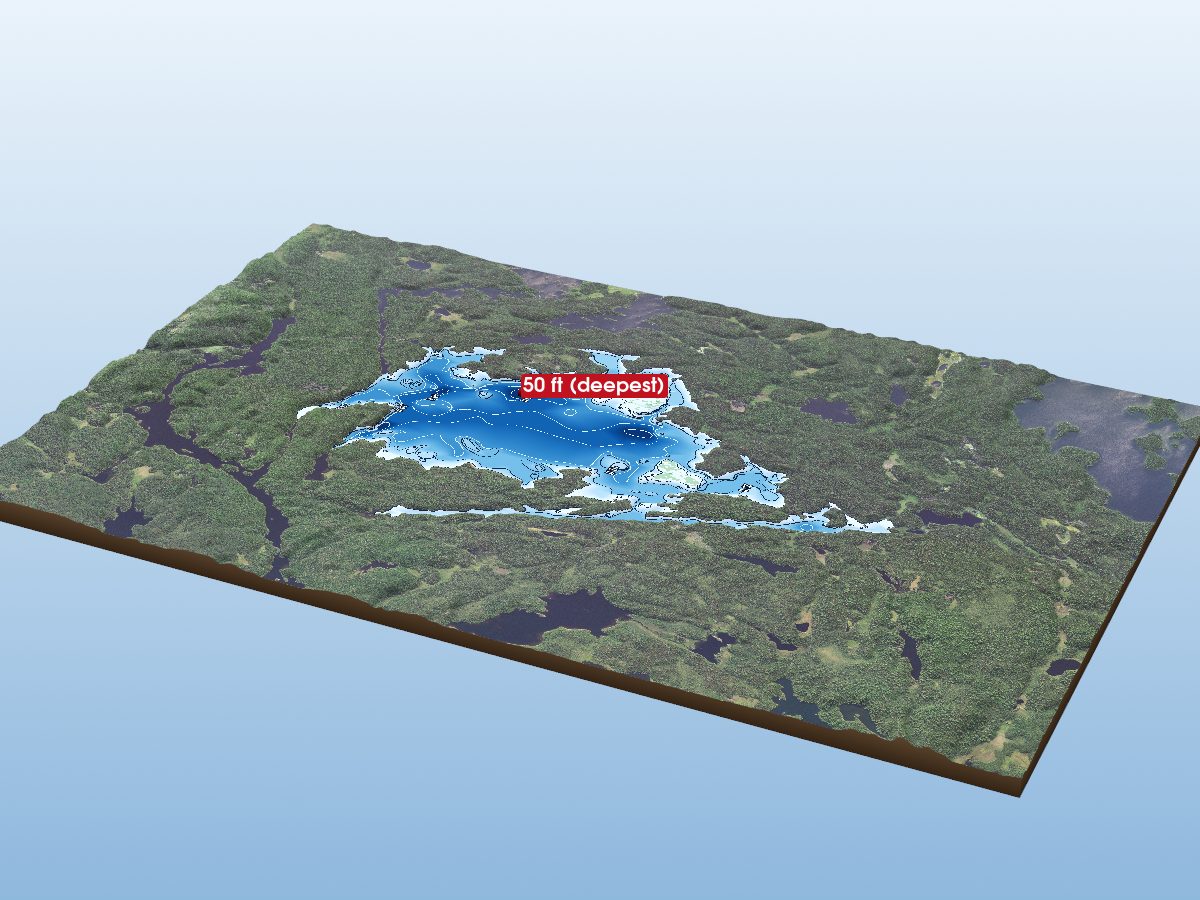 Depth map of Alice Lake