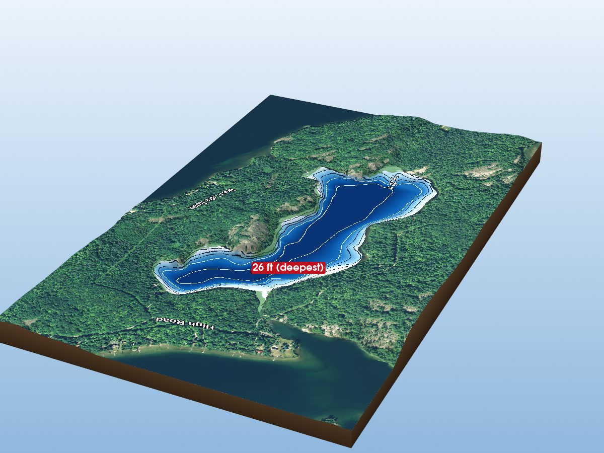 Depth map of Allen Lake