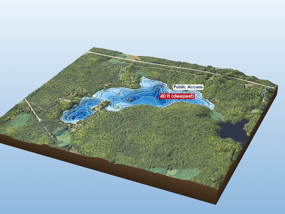 Depth map of Allen Lake