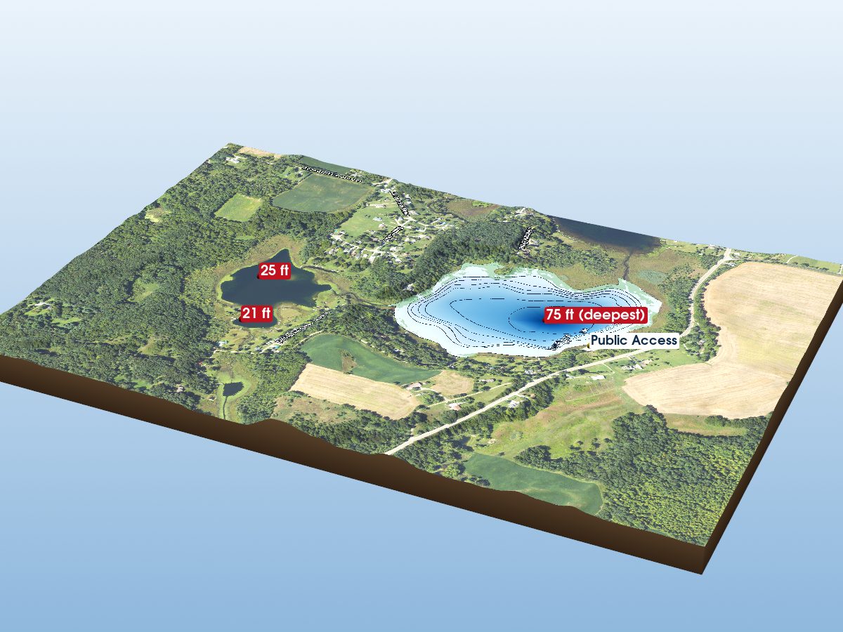 3D depth map of Allen Lake