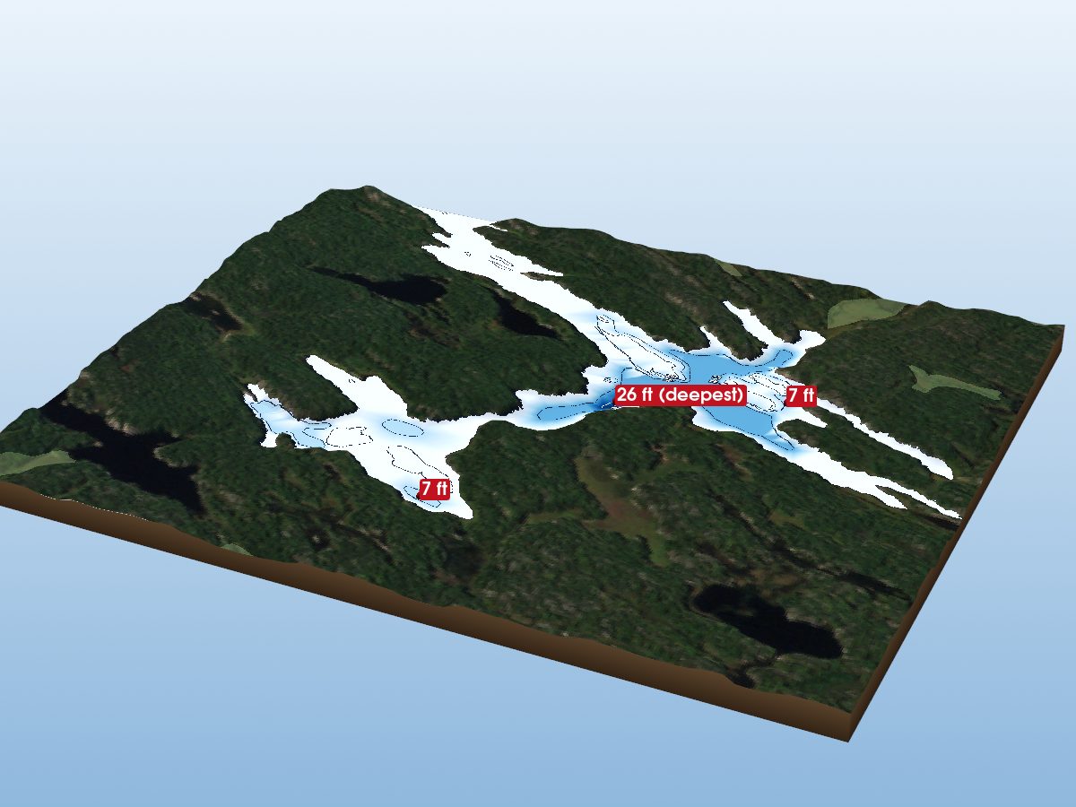 Depth map of Allen Lake
