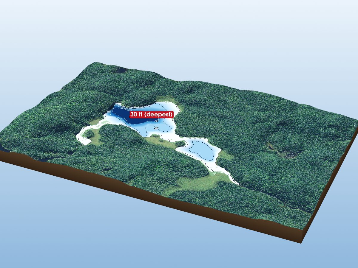 Depth map of Almonte Lake