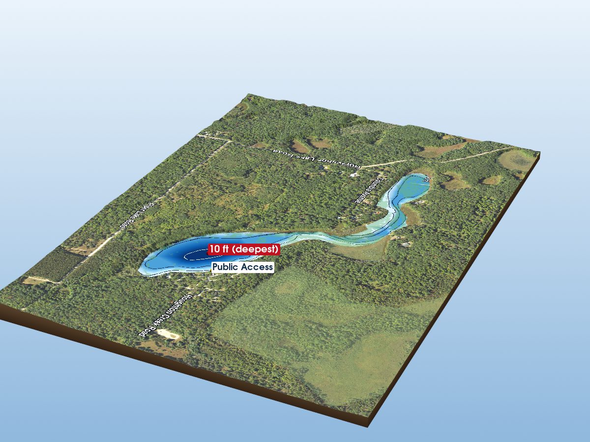 Depth map of Ambrose Lake