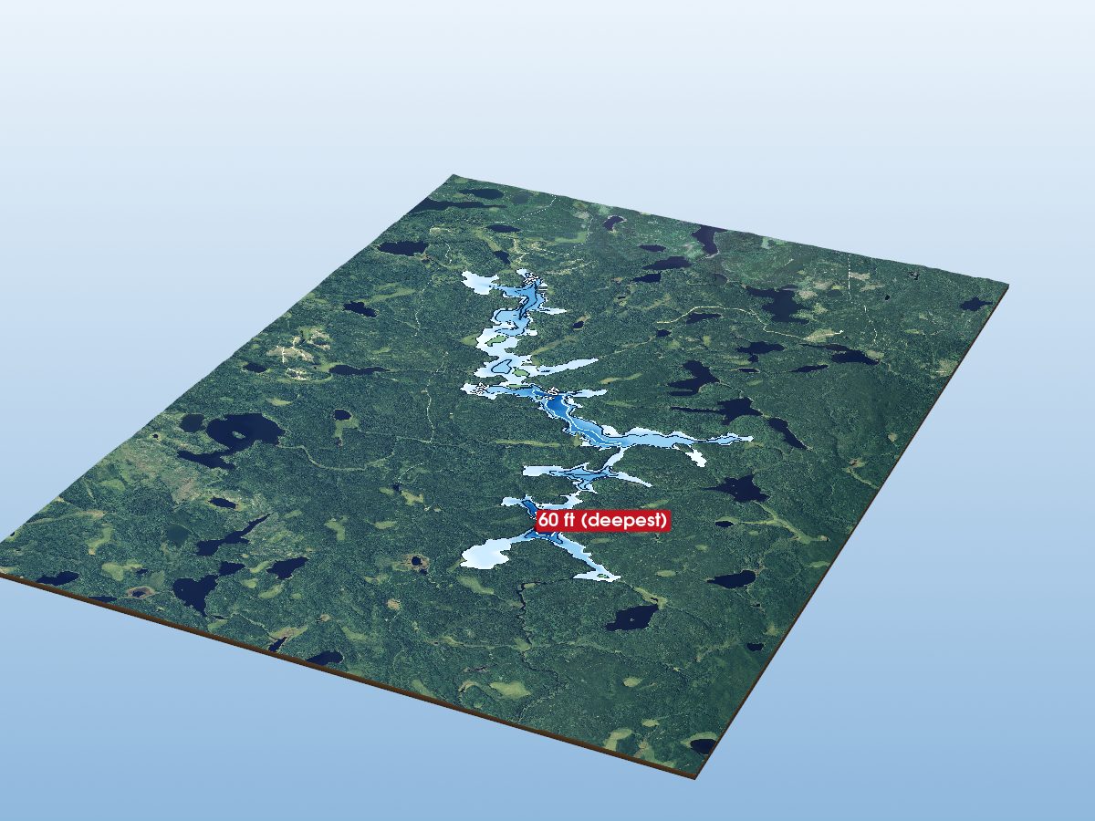 Depth map of Amik Lake