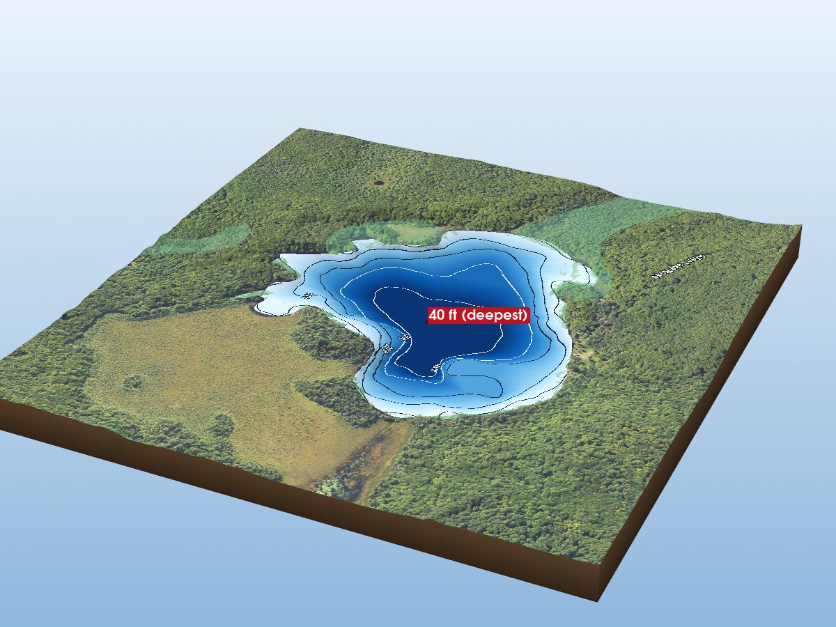 Depth map of Anderson Lake