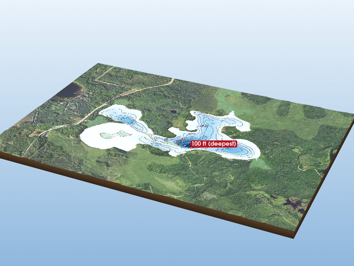 Depth map of Anderson Lake