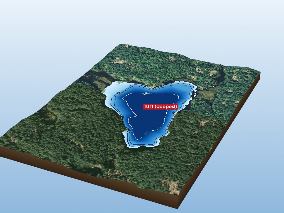 Depth map of Anderson Lake