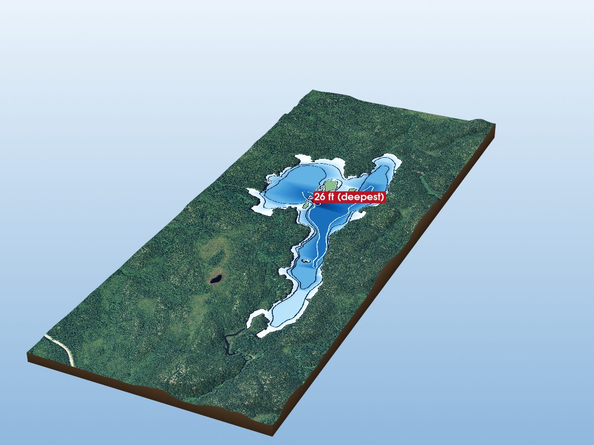Depth map of Anenimus Lake