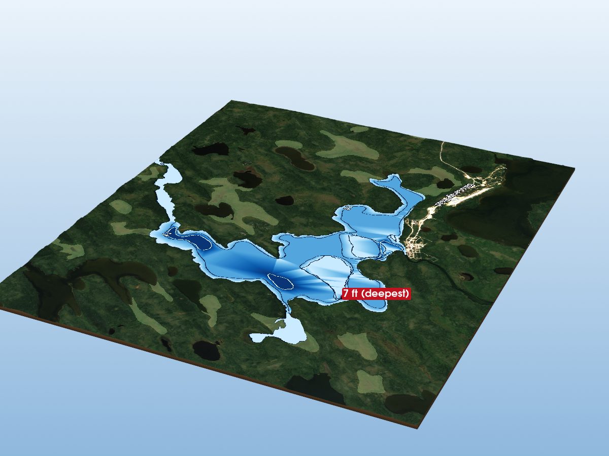 Depth map of Angling Lake