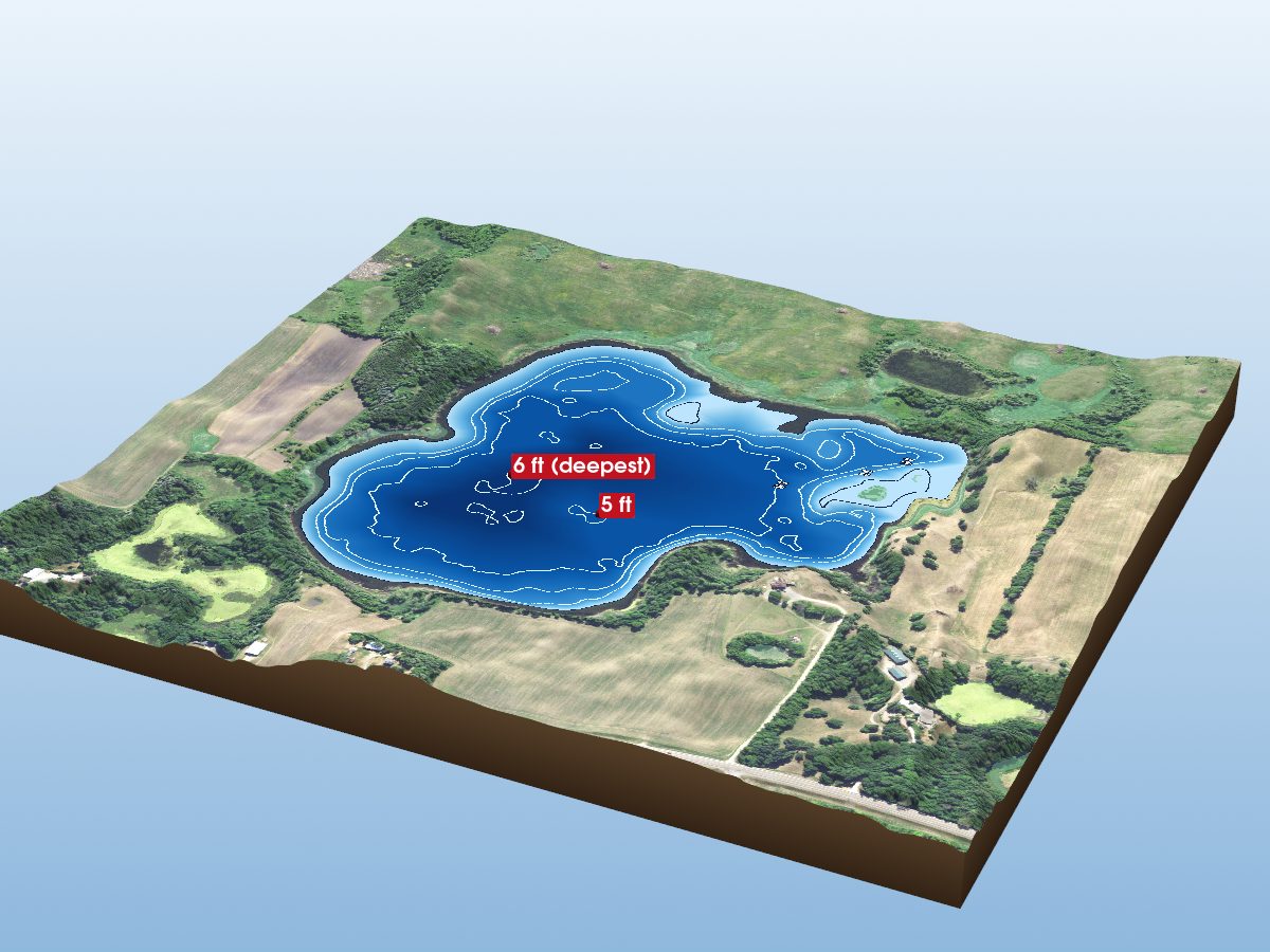 Depth map of Angus Lake