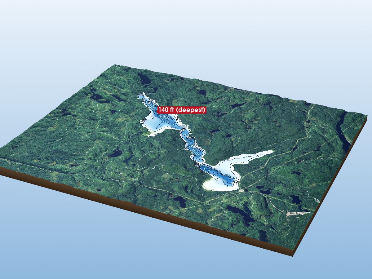 Depth map of Anjigami Lake