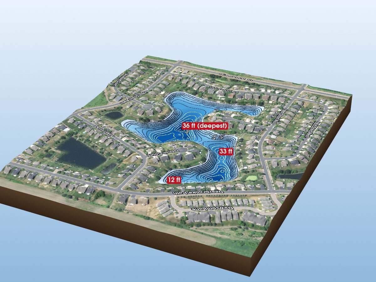 Depth map of Ann Lake