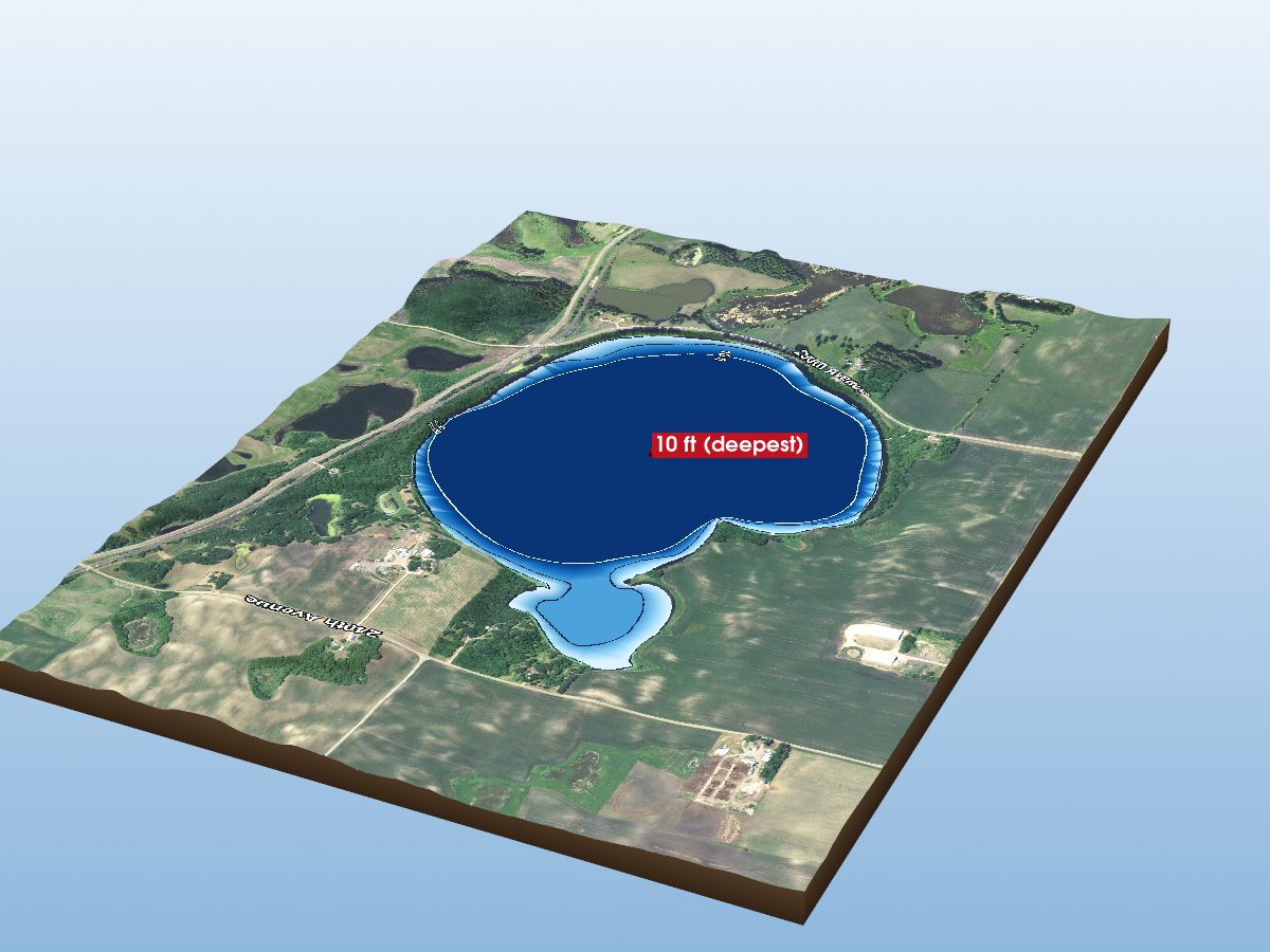 Depth map of Ann Lake