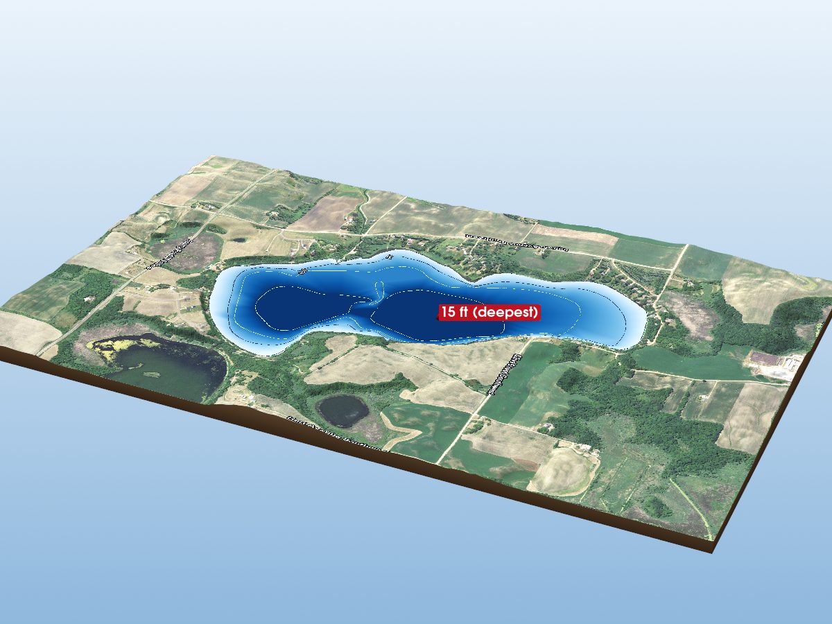 Depth map of Ann Lake