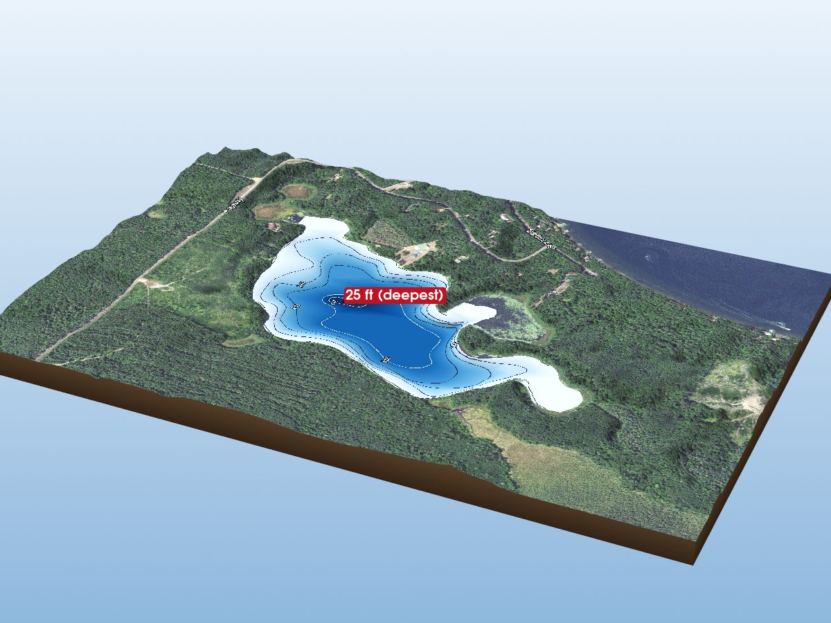 Depth map of Anna Lake