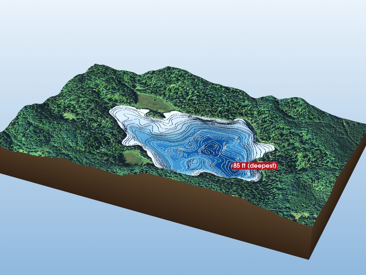 Depth map of Annette Lake