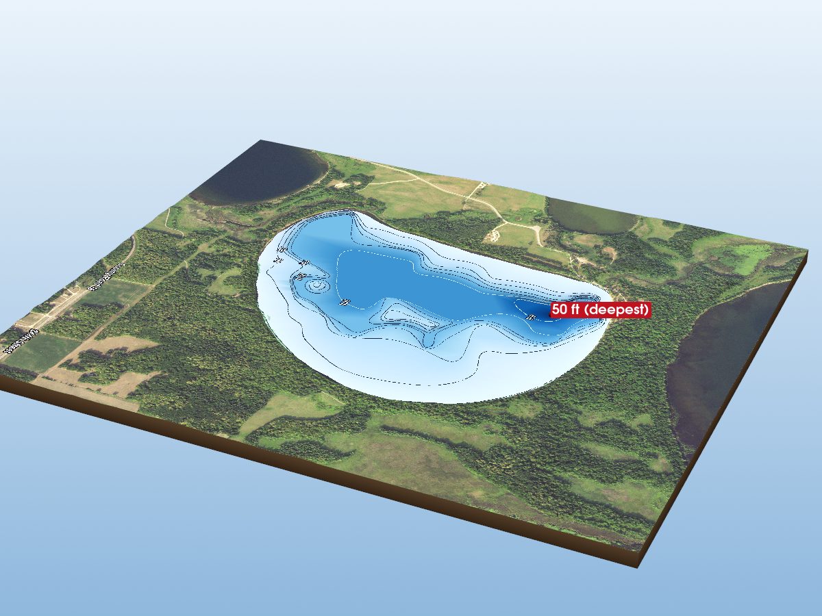 Depth map of Annie Battle Lake