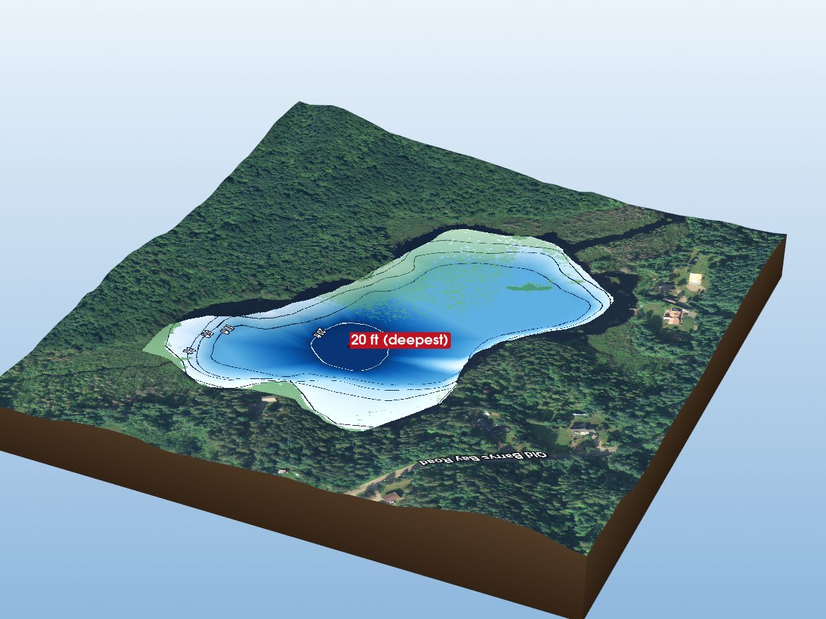 Depth map of Annies Lake