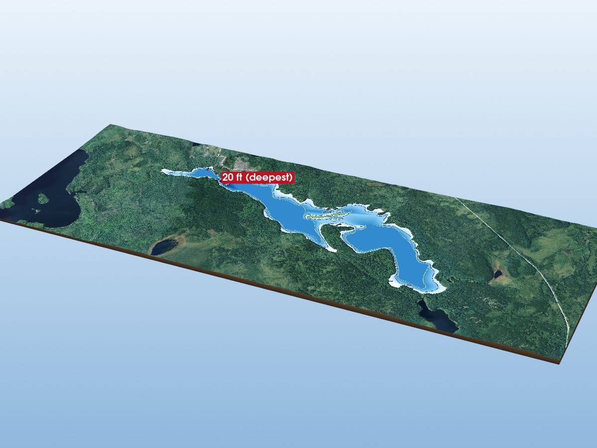 Depth map of Antenna Lake